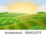 Sunny Rural Landscape With...