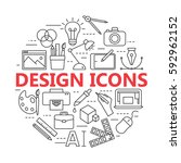 graphic design icons  vector... | Shutterstock .eps vector #592962152