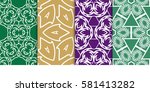 set of seamless decorative... | Shutterstock .eps vector #581413282