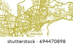 detailed vector map of malaga... | Shutterstock .eps vector #694470898
