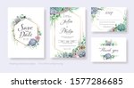 wedding invitation  save the... | Shutterstock .eps vector #1577286685