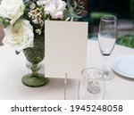 mockup white blank space card ... | Shutterstock . vector #1945248058