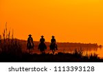 Wild West Sunset   Cowboy Men...