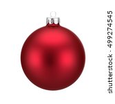 Red Christmas Ball Isolated On...