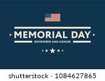 memorial day usa greeting card... | Shutterstock .eps vector #1084627865