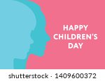 happy children day. young boy... | Shutterstock .eps vector #1409600372