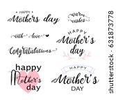 mothers day. lettering design.... | Shutterstock .eps vector #631873778