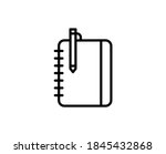 Notebook Line Icon. High...