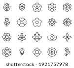 flower line icon set.... | Shutterstock .eps vector #1921757978