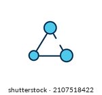 molecule flat icon. thin line... | Shutterstock .eps vector #2107518422