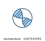 dna flat icon. thin line signs... | Shutterstock .eps vector #2107519292