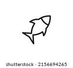 line fish icon isolated on... | Shutterstock .eps vector #2156694265