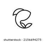line fish icon isolated on... | Shutterstock .eps vector #2156694275