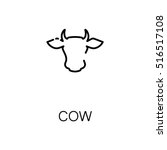 Cow Flat Icon. Single High...