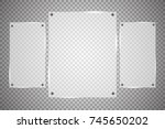 glass plates are installed.... | Shutterstock .eps vector #745650202