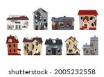 old weathered houses and... | Shutterstock .eps vector #2005232558