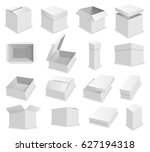 vector blank packing box on... | Shutterstock .eps vector #627194318
