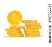 stack of coins.  pile of gold... | Shutterstock .eps vector #1967722285
