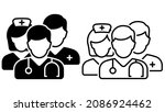 medical team icon. simple... | Shutterstock .eps vector #2086924462