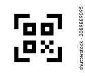 qr code icon. stroke outline... | Shutterstock .eps vector #2089889095
