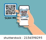 scan qr code to mobile phone.... | Shutterstock .eps vector #2156598295