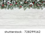 Christmas Border Out Of Natural ...
