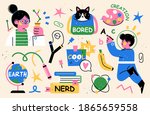 back to school collection of... | Shutterstock .eps vector #1865659558
