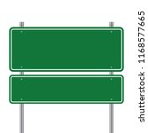 side road blank green sign. 3d... | Shutterstock .eps vector #1168577665
