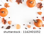Autumn Composition. Pumpkins ...