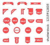 sale label collection set. sale ... | Shutterstock .eps vector #1215912835