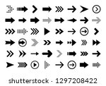 arrows big black set icons.... | Shutterstock .eps vector #1297208422