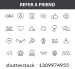 set of 24 refer a friend icons... | Shutterstock .eps vector #1309974955