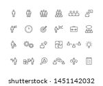 set of 24 teamwork web icons in ... | Shutterstock .eps vector #1451142032