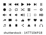 set of media player icons in... | Shutterstock .eps vector #1477106918