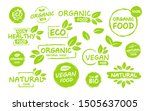 set of vegan  eco  bio  organic ... | Shutterstock .eps vector #1505637005