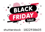 black friday sale banner. gift... | Shutterstock .eps vector #1822938605