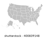 blank similar usa map isolated... | Shutterstock .eps vector #400839148