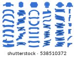 ribbon vector icon set on white ... | Shutterstock .eps vector #538510372