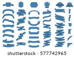 ribbon vector icon set on white ... | Shutterstock .eps vector #577742965