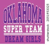 Oklahoma Super team slogan vector illustration for t-shirt and other uses