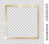 gold shiny square frame with... | Shutterstock .eps vector #1332341525