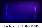 neon rectangular frame with... | Shutterstock .eps vector #1702946605