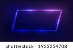 neon double quadrangle frame... | Shutterstock .eps vector #1923254708