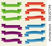 set of  colorful empty ribbons... | Shutterstock . vector #506187298