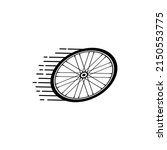 Fast Bike Wheel Icon With Speed ...
