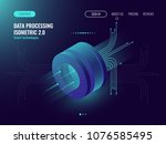 data analysis processing big... | Shutterstock .eps vector #1076585495