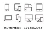 black and white devices icon... | Shutterstock .eps vector #1915862065