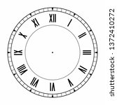 Vintage Round Clock Roman Hour...