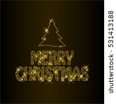 merry christmas gold glitter.... | Shutterstock .eps vector #531413188