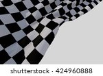 finish flag isolated on white... | Shutterstock . vector #424960888